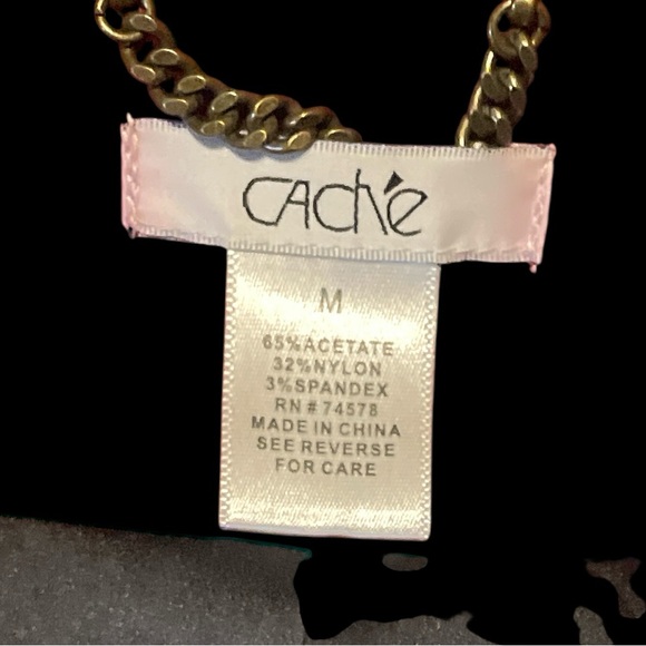 Cache Red heavy satin evening blazer with waist tie.  Beautiful shade of red! - Picture 6 of 8